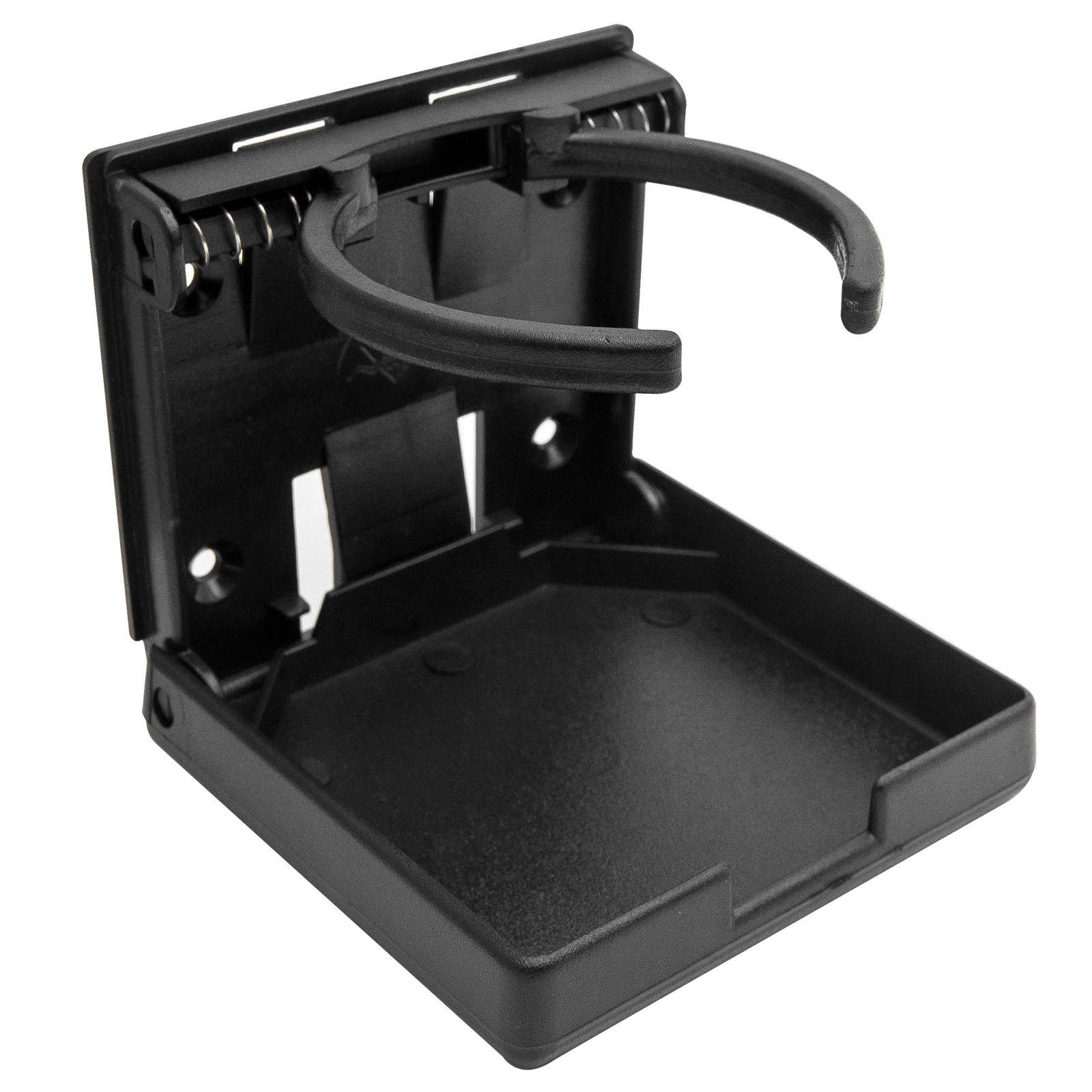 MASO Adjustable BLACK Folding Drink Cup Holder Mount Boat Marine Caravan Car RV NEW (1.Adjustable BLACK Folding Drink Cup Holder)