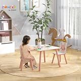 ZONEKIZ Kids Table and Chair Set, Toddler Activity Furniture in Pink view 2
