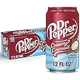 Dr Pepper Creamy Coconut Soda, 12 Oz Cans, 12 Count