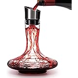 Wine Decanter Built-in Aerator Pourer, Wine Carafe Red Wine Decanter,100% Lead-free Crystal Glass, Wine Hand-held Aerator, Wi