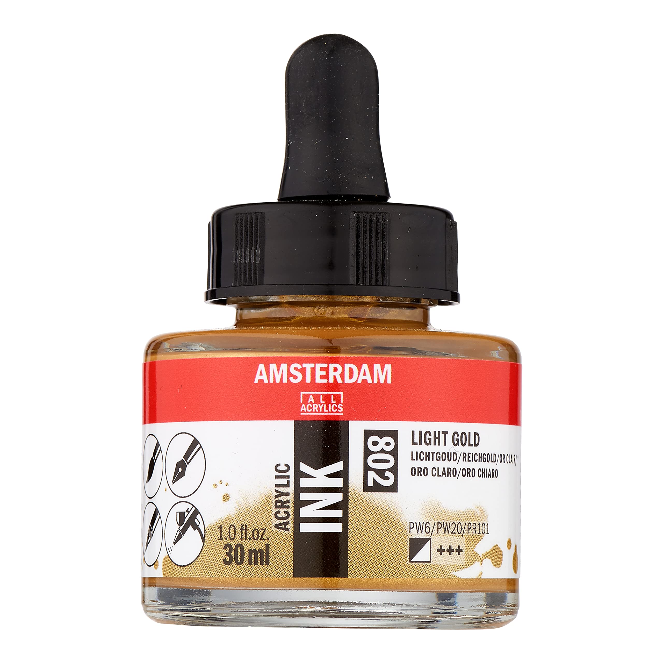 Amsterdam ACRYLC Ink Light Gold, One Size