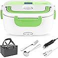 Electric Lunch Box Food Heater, 3 in 1 Faster Heated Lunch Box for Adult, 1.5L Portable Food Warmer 12V/24V/110V for Car/Home with Fork Spoon and Insulated Lunch Bag