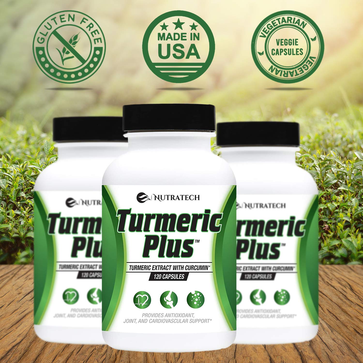 Turmeric Plus 120 Capsules Turmeric Curcumin 95 with Bioperine Black