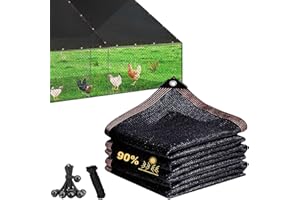 5x5 FT Garden Shade Cloth, 90% Sun Shade Cloth with Grommets, Uv-Resistant Outdoor Sun Shades, Breathable HDPE Mesh Sun Shade