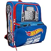 AI ACCESSORY INNOVATIONS Hot Wheels Blue Sneddon #25 Twinduction Race Car Shaped 14” Mini Backpack, Kids School Bag, Blue