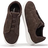 Project Cloud Genuine Leather Memory Foam Insole Mens Shoes - Lightweight & Non Slip Shoes for Men Sneakers - Everyday Slip On Mens Sneakers (Hudson)