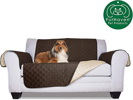Amazon Com Furhaven Pet Furniture Cover Two Tone Reversible