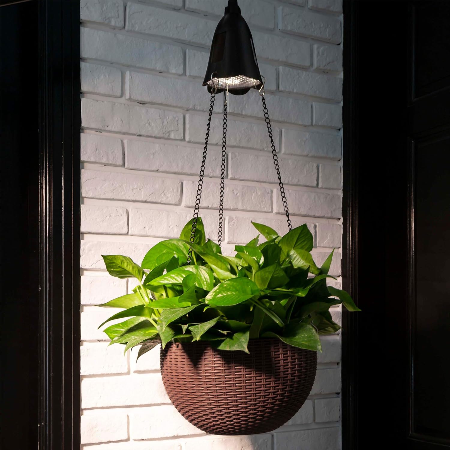 Glitzhome 30"H Round Plastic Basket Hanging Planter Garden