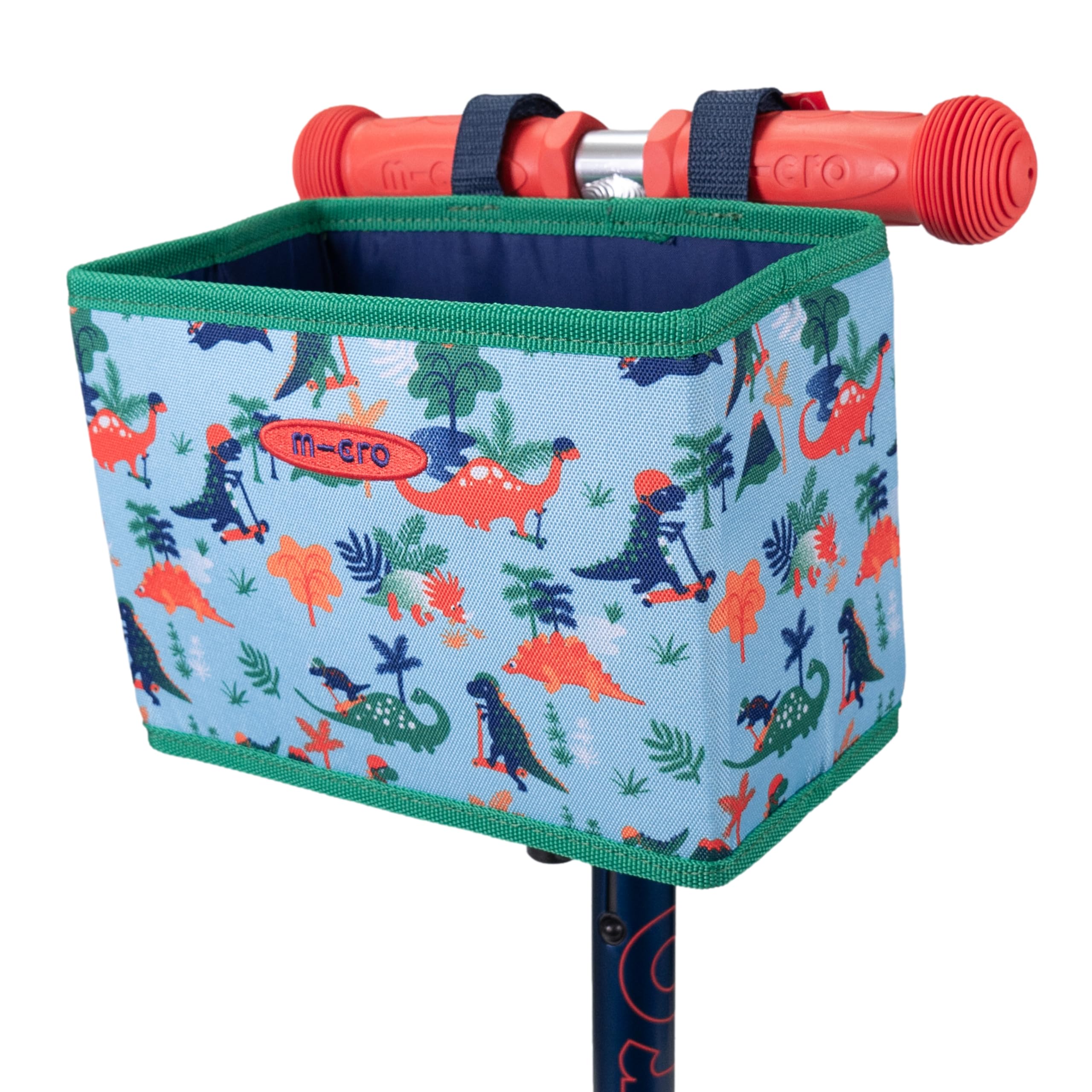 Micro Scooters | Folding Eco Flower Basket | Bike/Scooter Accessories For Kids | Large Front Basket | Waterproof | Dino