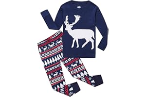 Little bety Cotton Pjs Boys Christmas Pajamas Toddler Boys Holiday Long Sleeve Pjs Sets 18Months-18years