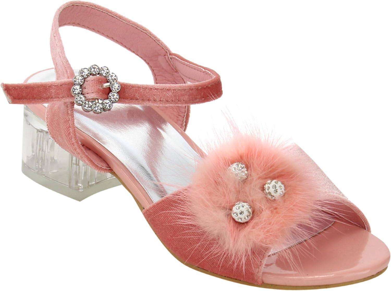 pink dress sandals low heel