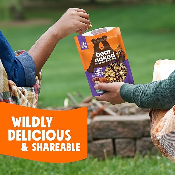 BEAR NAKED SALTED CARAMEL CRUNCH GRANOLA CEREAL, GOOD SOURCE OF FIBER, WHOLE GRAIN, 11 OZ