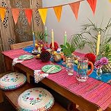 Talking Tables Red Boho Outdoor Rug 120x180cm Waterproof Plastic Mat view 6
