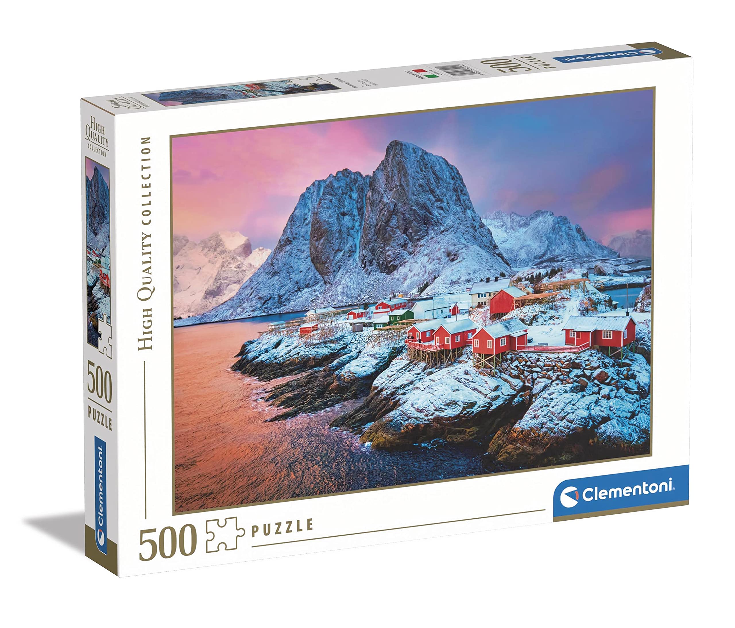 Clementoni - 35144 collection Hamnøy Village - Jigsaw Puzzle 500 Pieces, Jigsaw Puzzle For Adults - Made In Italy
