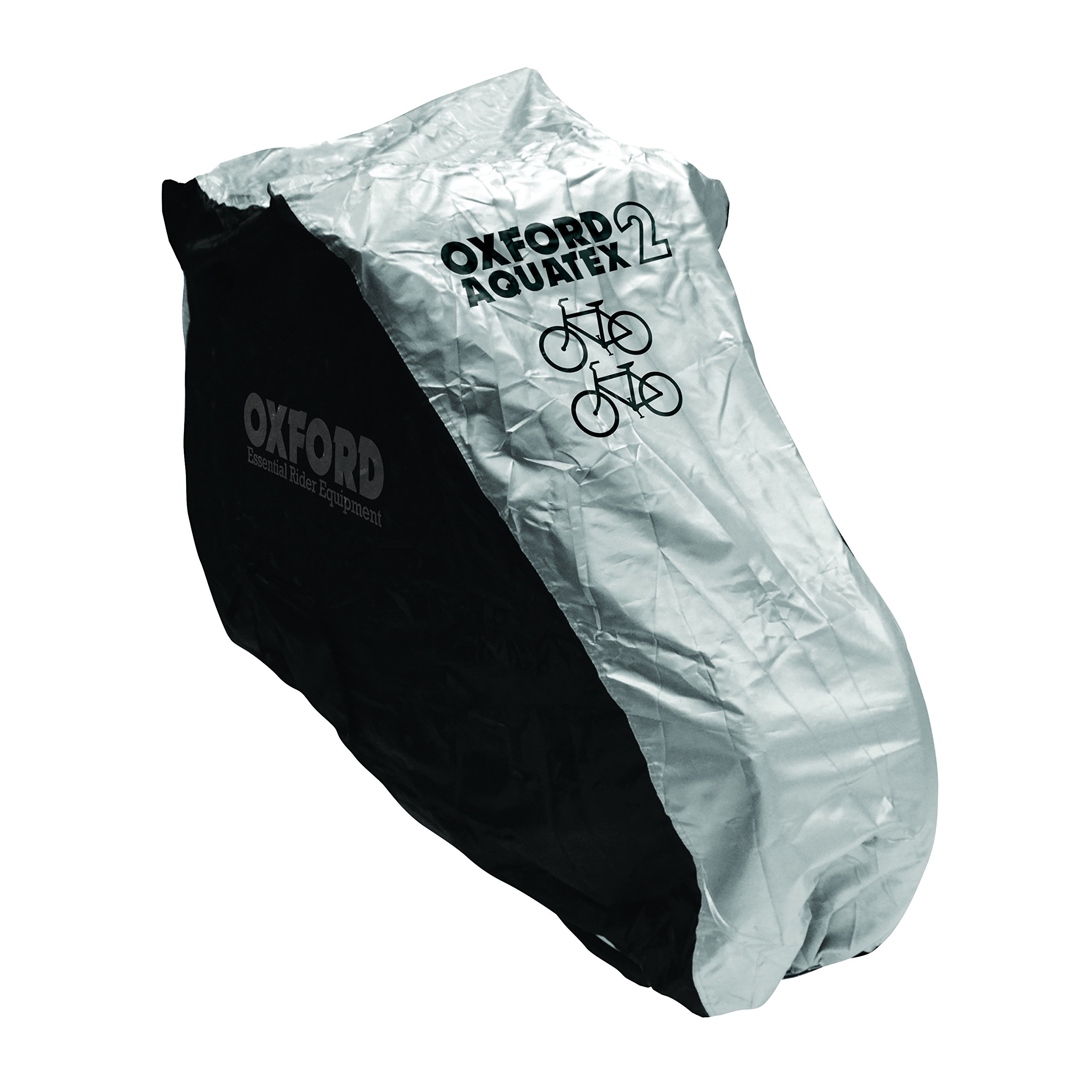 Oxford Aquatex Outdoor Double Bike Cover - 200 x 75 x 110cm - Black/Silver