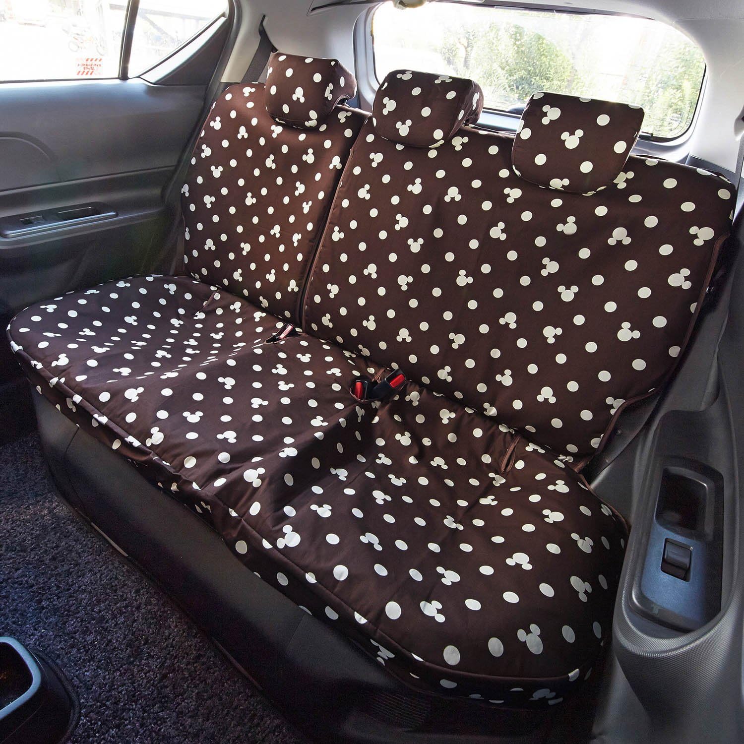 Amazon Co Jp ベルメゾン ディズニー シートカバー セット 車用 ウレタンシート貼り ブラウン ムーヴキャンバス 車 バイク