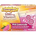 Emergen-C 1000mg Vitamin C Powder, with Antioxidants, B Vitamins and Electrolytes, Immunity Supplements for Immune Support, Caffeine Free Fizzy Drink Mix, Pink Lemonade Flavor - 30 Count (Pack of 12)