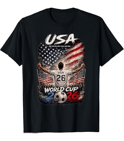 FIFA World Cup 2026 Men's Big and Tall T-Shirt USA Graphic