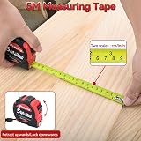 Preciva 18cm Speed Square with Angle Locator Hex Nut Finder 5m Tape & Storage view 5