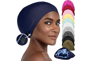 CAPLORD Satin Bonnet for Sleeping, Curly Hair Wrap Sleep for Men, Adjustable Silk Beanies for Women, Silk Hair Bonnet