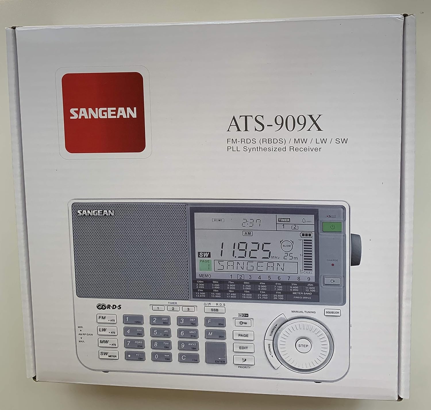 Sangean ATS-909X BK AM/FM/LW/SW World Band Receiver - Black: Home Audio & Theater