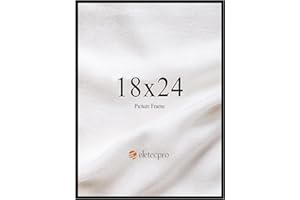 eletecpro 18x24 Poster Frame Black Picture frame with 4 Detachable Strips Large Gallery Photo Frame Wall Decor Hang Horizontally and Vertically for Gallery Art Paintings