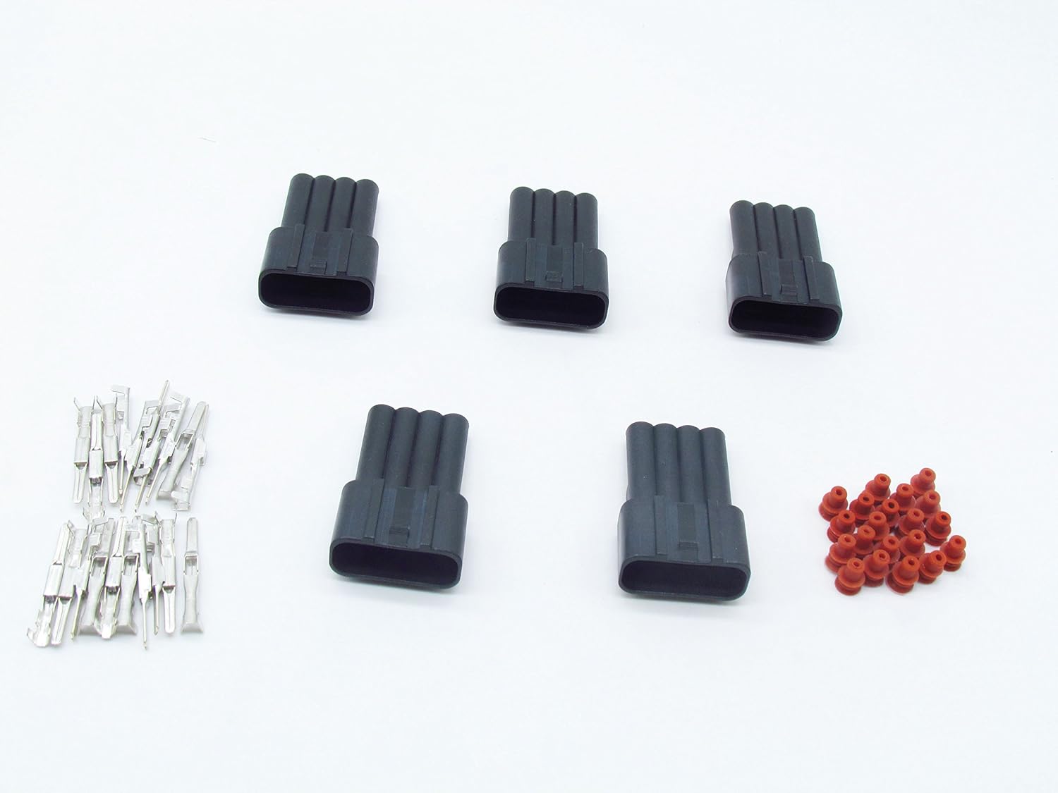 CNKF 5 Sets 4 Pin Denso Ignition Coil Plug black male