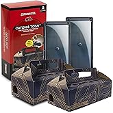 Catchmaster Catch &amp; Toss No Touch Mouse &amp; Insect Glue Traps Indoor, 2 Pack | No See, Pesticide Free Disposable Trap Box for Home; Catches Mice, Spiders, Silverfish &amp; Crawling Bugs, 6 Months Protection