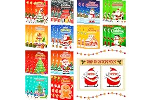 36 PCS Christmas Activity Books Mini Christmas Coloring Books Bulk Xmas Party Favors Packed with Coloring and Fun Games Winte