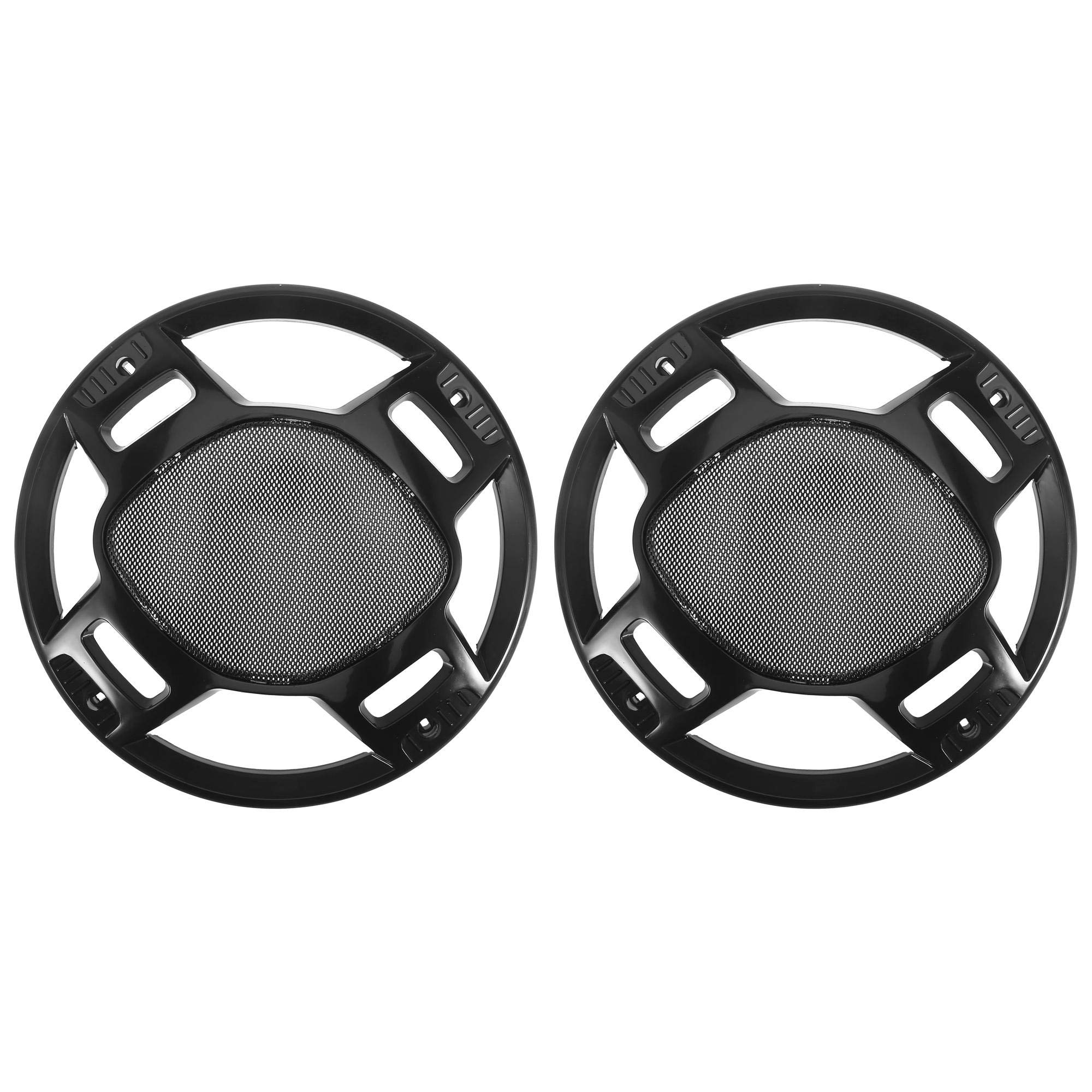 X AUTOHAUX 2pcs 11" Car Audio Speaker Grill Cover Mesh Irregular Grille Black