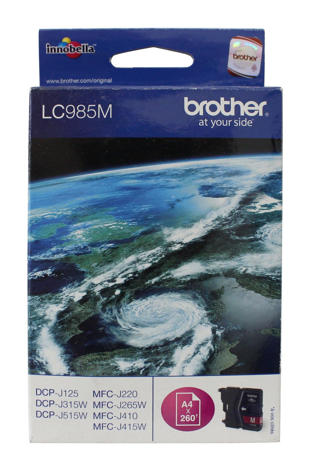 Brother LC-985M Inkjet Cartridge, Magenta, Single Pack, Standard Yield, Includes 1 x Inkjet Cartridge, Brother Genuine Supplies