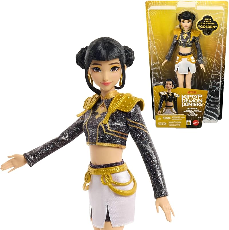 Mattel KPop Demon Hunters HUNTR/X Zoey Golden Singing Doll 5 Joints