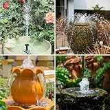 AISITIN 2.5W Solar Fountain Pump Kit with 6 Nozzles Clear Hose Pond Bird Bath view 4