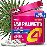 4Well Products Arjuna Extract Saw Palmetto for Women with DHEA & Collagen Peptides 900mg – Vitamins & Arjuna Advanced Hair, Skin & Nails Formula – Women’s DHT Blocker for Hair Growth – 60 Capsules