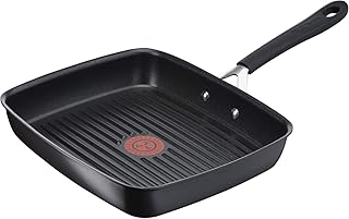 Tefal E21741 Jamie Oliver Italian Series Grillpfanne, 23 x 27 cm, Aluminium, schwarz