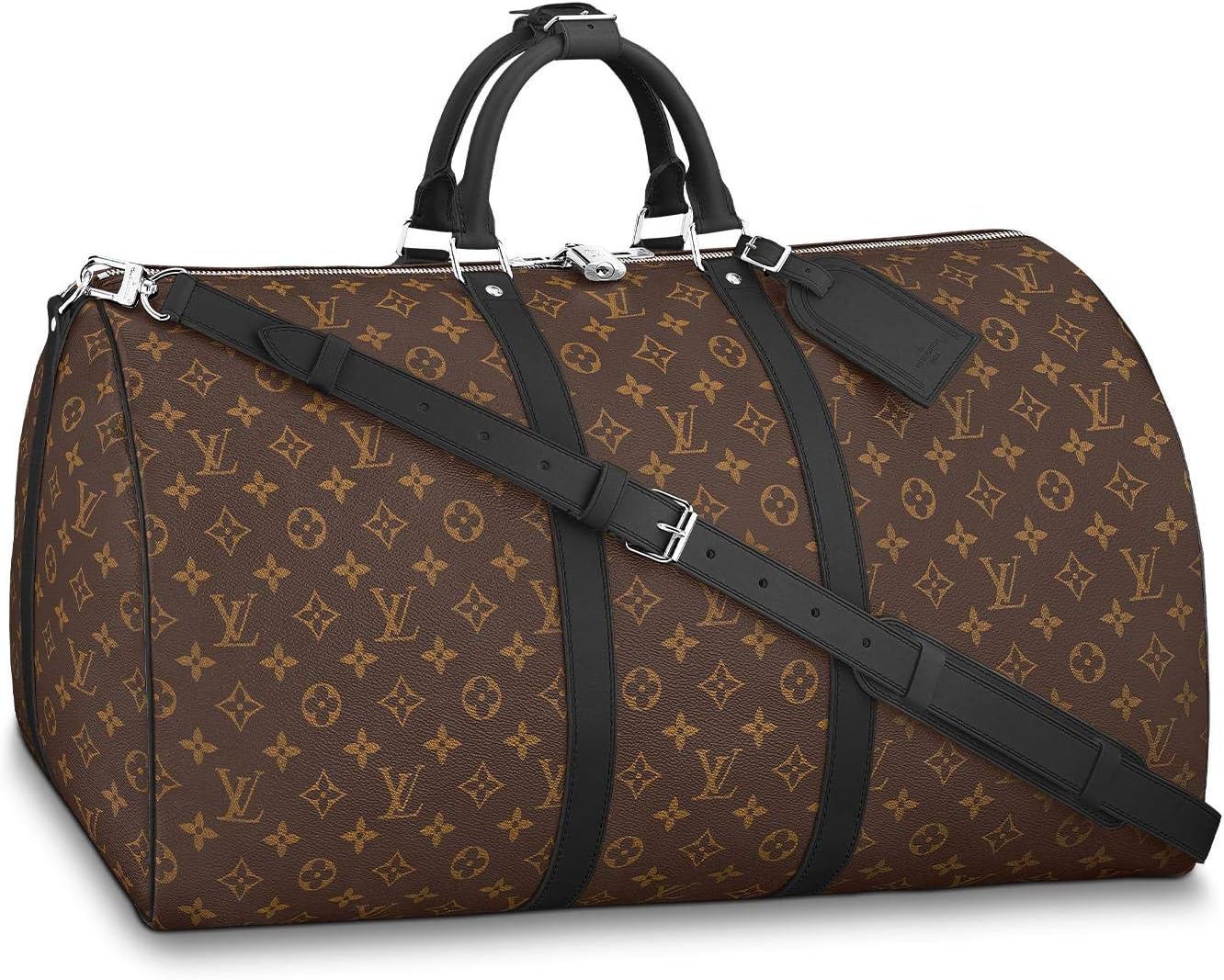Louis Vuitton Monogram Macassar Keepall Bandouliere Travel Bag (Keepall 55)