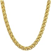 LIFETIME JEWELRY Weave Chain Necklace for Women and Men 24k Real Gold Plated