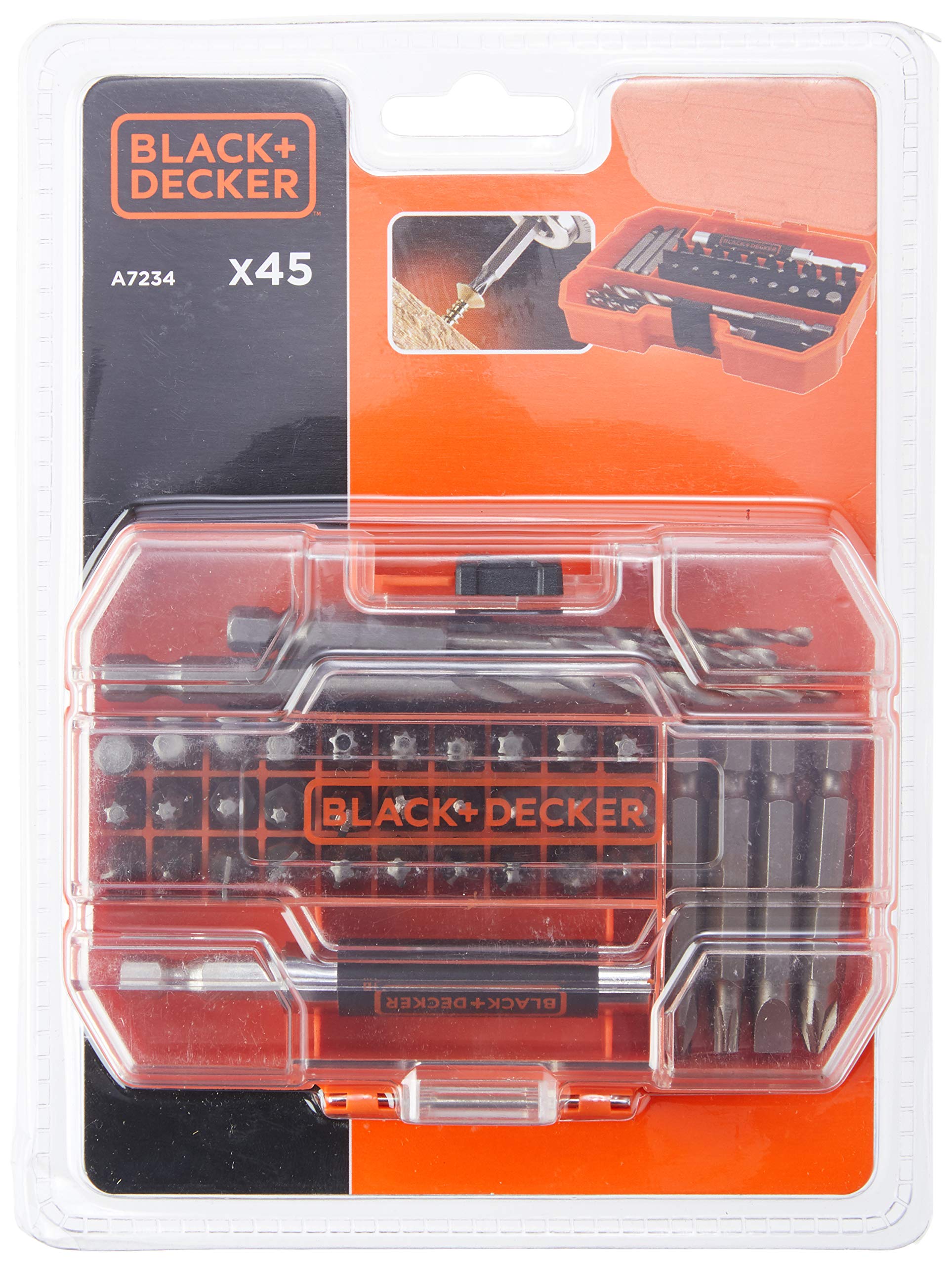 BLACK+DECKER A7235-XJ Drill Set - Orange (45-Piece)