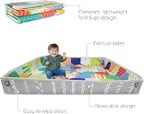 Infantino Foldable Soft Foam Play Mat Baby Tummy Time Floor Mat Multi-Coloured view 6