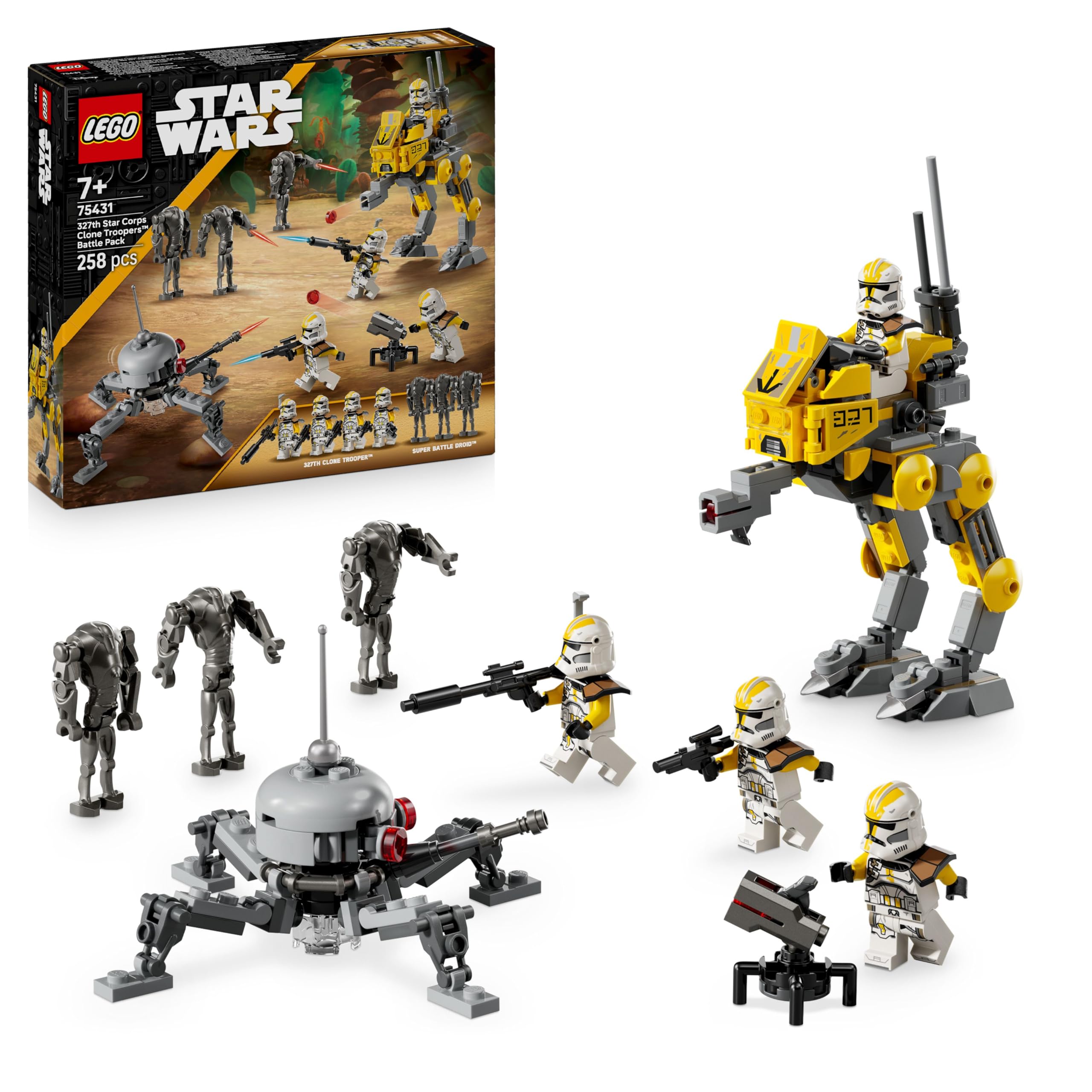 LEGO Star Wars Klonsoldaten des 327. Sternenkorps Battle Pack - Spielzeug für Kinder ab 7 Jahren - Minifiguren zum Bauen und Sammeln - Kreatives Geschenk für Jungen und Mädchen - 75431
