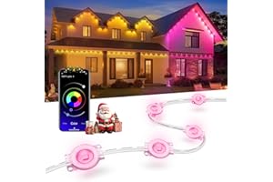 Nexillumi Permanent Outdoor Lights for House, 100ft Smart RGB LED Lights Outside with 16 Million DIY Colors, IP67 Waterproof Eternity Eaves Lighting for Christmas Halloween Holiday Daily Decorations