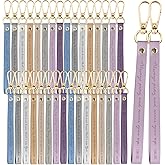 Inbagi 32 Pcs Christian Keychain Bulk Religious Bible Verse PU Leather Keychain Gifts for Church Sunday School