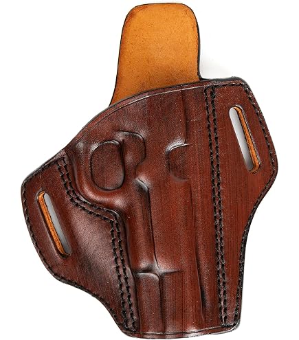 Right Hand Small of Back or Side Holster Black Leather for FN