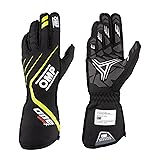 OMP One EVO X Gloves Black Flo Yellow X Small