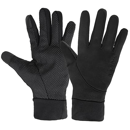 ALPIDEX Softshell Sporthandschuhe Running Handschuhe Unisex Sport Handschuhe Nordic Walking Handschuhe für Damen und Herren m