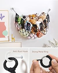 Creative Stuffed Animal Storage Hammock with Lights
