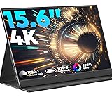 OUNSHLI 4K Portable Monitor, 15.6'' 3840x2160 UHD