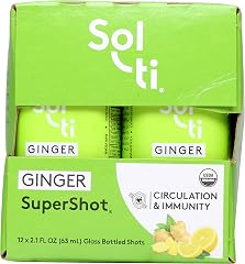Sol Ti, Supershot Ginger Organic, 2.1 Fl Oz, 12 Pack