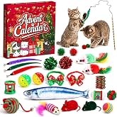 Cat Advent Calendar 2026, 24 Days Assorted Interactive Toys for Indoor Cats | Christmas Interactive toys for Kittens Christmas Surprise Countdown Gift for Cat Lovers Women