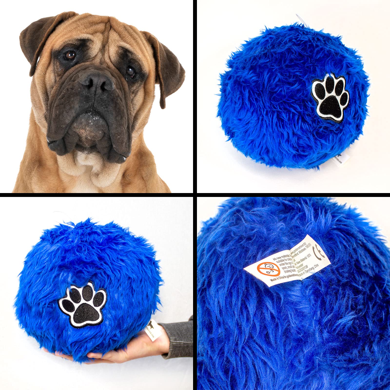 Soft Fluffy Dog Ball For BULLMASTIFF - Large Size Ball